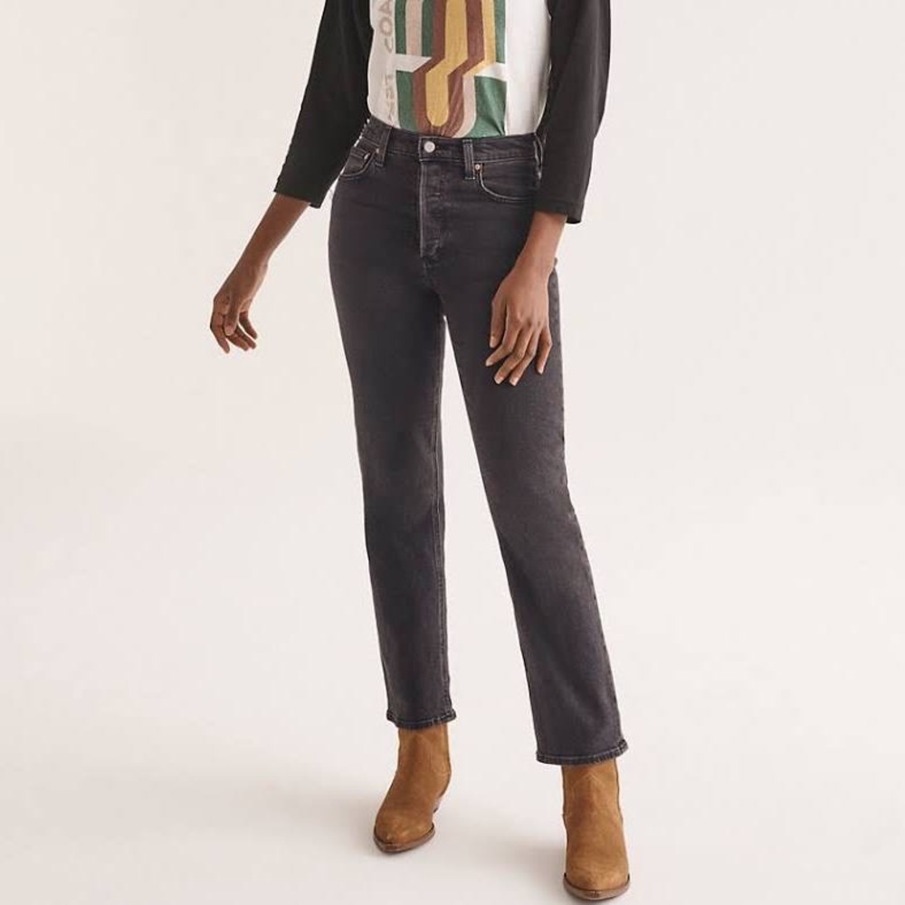 Aritzia Denim Forum Arlo High Rise Straight